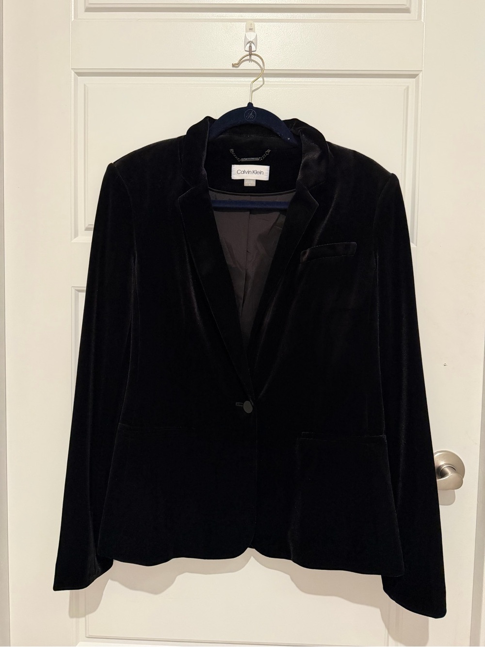 Calvin Klein Black Velvet Women's Blazer